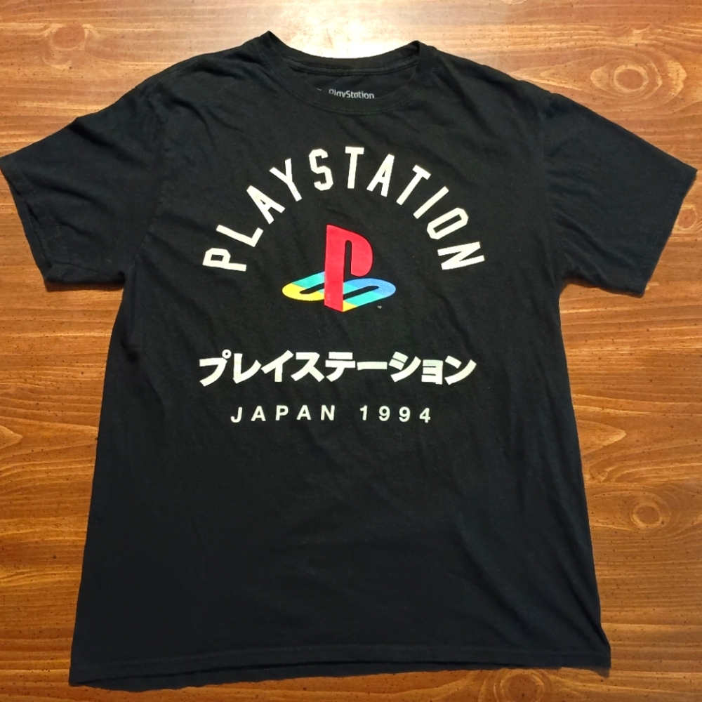 PLAYSTATION JAPAN T-SHIRT - Large // video game retro console rare tee shirt